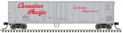50′ Mechanical Reefer - Ready to Run -- Canadian Pacific 286122 (silver, red, Script Lettering), N, Trainman 50006476