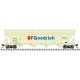 ACF 5250 4-Bay Centerflow Hopper - Ready to Run -- BF Goodrich ACFX 55476 (pale yellow, blue, red), N, Trainman 50007105