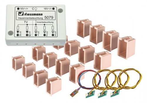 LED House Interior Lighting with TV-Simulation, HO, Viessmann Modellspielwaren 5079