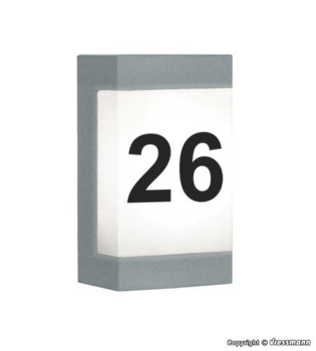 LED Lighted House Street Address, HO, Viessmann Modellspielwaren 6165