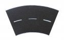Weathered Asphalt Street 45 Degree Curve -- 11-13/16` 30 cm Radius, 14-15/16 x 14-15/16` 38 x 38c, HO, Vollmer Gmbh 48267