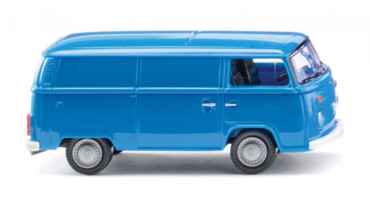 1972-1979 Volkswagen T2b Cargo Van - Assembled -- Blue, HO, Wiking 31801