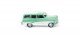 1956 Opel Caravan Station Wagon - Assembled -- Mint Green, White, HO, Wiking 85006