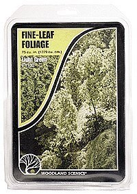 Fine Leaf Foliage(TM) - 75 Cu. In. 1.2 Cu. m. -- Light Green, All Scales, Woodland Scenics 1132