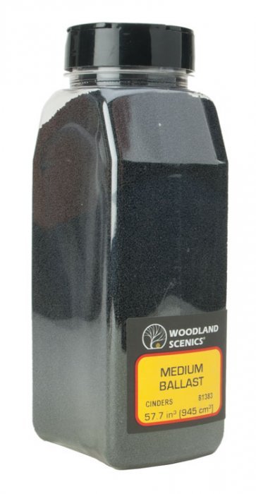 Ballast Shaker - Medium - 32oz 907g -- Cinders, All Scales, Woodland Scenics 1383