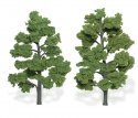 Ready-Made `Realistic Trees` - Deciduous - 6 to 7` 15.2 to 17.8cm pkg(2) -- Light Green, All Scales, Woodland Scenics 1515