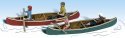 Scenic Accents(R) -- Canoers w/2 Canoes, HO, Woodland Scenics 1918