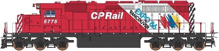EMD SD40-2 w/LokSound & DCC -- Canadian Pacific (Action Red, white, Expo 86 Graphics), N, Intermountain Railway Company 69336S