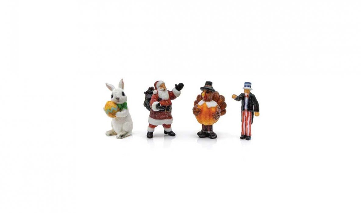Find Me Figures Scenic Accents(R) -- Holiday Figures pkg(4), HO, Woodland Scenics 2868