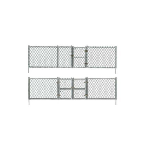 Chain Link Fence - Kit with Gates, Hinges & Planter Pins -- Total Scale Length: 192′ 58.5m, HO, Woodland Scenics 2983