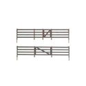 Rail Fence - Kit with Gates, Hinges & Planter Pins -- Total Scale Length: 192′ 58.5m, N, Woodland Scenics 2992