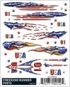 PineCar(R) Dry Transfer Decals -- Freedom Runner, All Scales, Woodland Scenics 4012