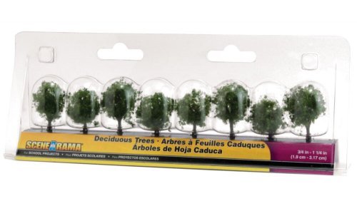 Deciduous Trees - Scene-A-Rama(TM) -- 3/4 to 1-1/4′ 1.9 to 3.2cm pkg(8), All Scales, Woodland Scenics 4148