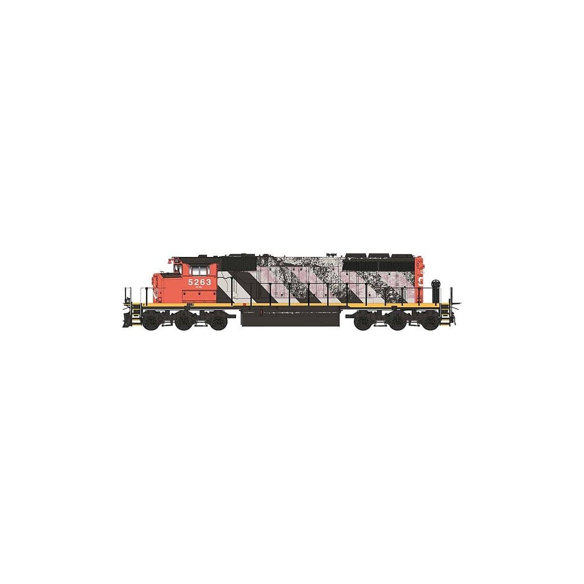EMD/GMDD SD40-2W - Sound and DCC -- Canadian National (Weathered, Stripe Scheme, black, red, white), N, Intermountain Railway Co