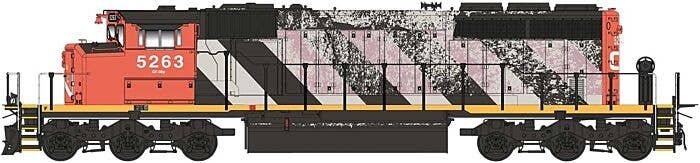 EMD/GMDD SD40-2W - Sound and DCC -- Canadian National (Weathered, Stripe Scheme, black, red, white), N, Intermountain Railway Co