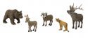North American Wildlife Figures - Scene-A-Rama(R) -- pkg(5), All Scales, Woodland Scenics 4449