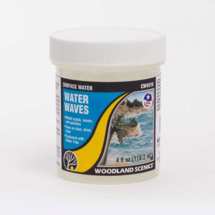 Surface Water - Water System -- Water Waves - 4oz 118mL, All Scales, Woodland Scenics 4516