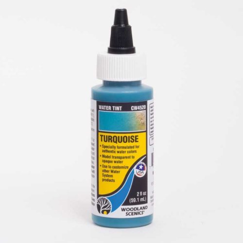 Water Tint - Water System - 2oz 59.1mL -- Turquoise, All Scales, Woodland Scenics 4520