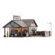 Ethyl′s Gas & Service - Built-&-Ready Landmark Structures(R) -- Assembled, Pre-Installed LED Ligh, N, Woodland Scenics 4935