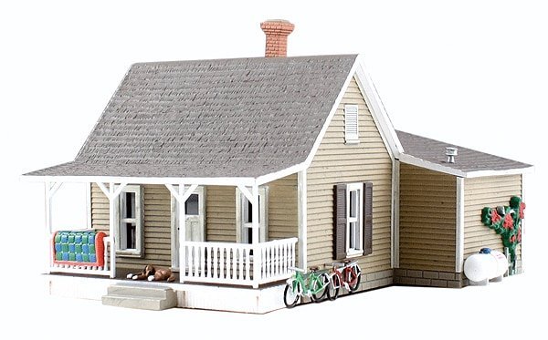 Granny`s House - Built-&-Ready Landmark Structures(R) -- Assembled - 3-3/4 x 5-7/16` 9.5 x 13.8, HO, Woodland Scenics 5027