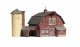 Old Weathered Barn - Built-&-Ready Landmark Structures(R) -- Assembled - 7-13/16 x 5-11/16′ 19., HO, Woodland Scenics 5038