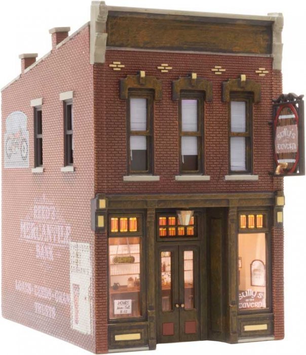 Built-&-Ready Landmark Stuctures(R) Assembled -- Sully′s Tavern, HO, Woodland Scenics 5049