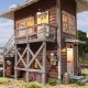 Built-&-Ready(R) Landmark Structure(R) - Assembled -- Interlocking Tower, HO, Woodland Scenics 5074