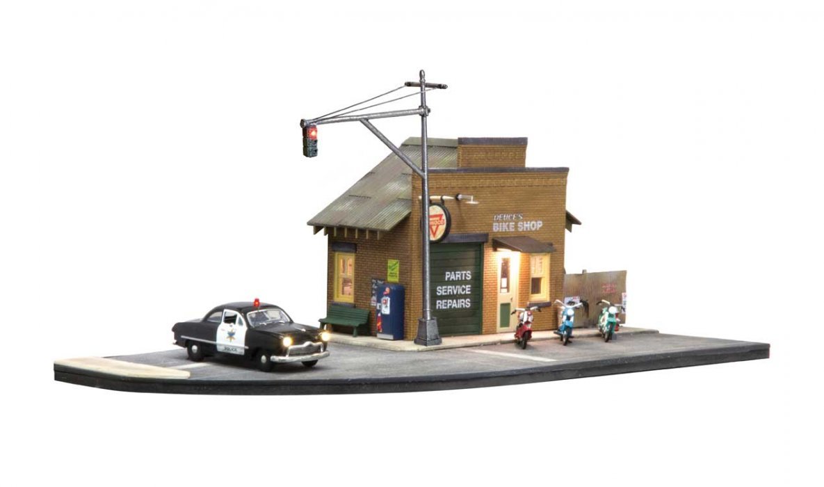 Just Plug(R) Traffic Lights -- Mast-Arm pkg(4), HO, Woodland Scenics 5653
