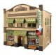 Dugan′s Paint Store - Built & Ready Landmark Structures(R) -- Assembled - 8-1/8 x 6-11/16 x 7-1/2, O, Woodland Scenics 5853