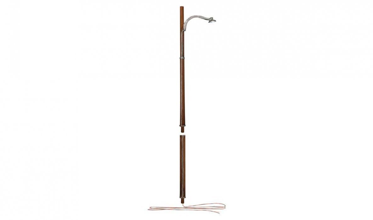 Wooden Pole Streetlight - Just Plug Value Pack -- With Light Hub pkg(12), N, Woodland Scenics 5912