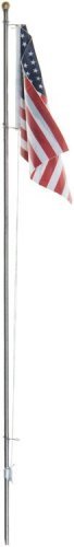 Flag Pole with U.S. Flag - Just Plug(TM) -- Large - 7-1/2′ 19cm Tall, All Scales, Woodland Scenics 5952
