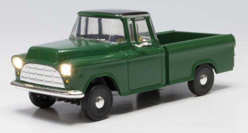 Green Pickup - Just Plug(R) Lighted Vehicle -- Green, O, Woodland Scenics 5970