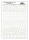 Dry Transfer Alphabet & Numbers - Extended Railroad Roman -- White, All Scales, Woodland Scenics 716