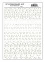 Dry Transfer Alphabet & Numbers - Extended Railroad Roman -- White, All Scales, Woodland Scenics 716