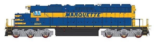 EMD SD40-2 w/LokSound & DCC -- Marquette Rail 3001 (blue, yellow), HO, Intermountain Railway Company 49390S