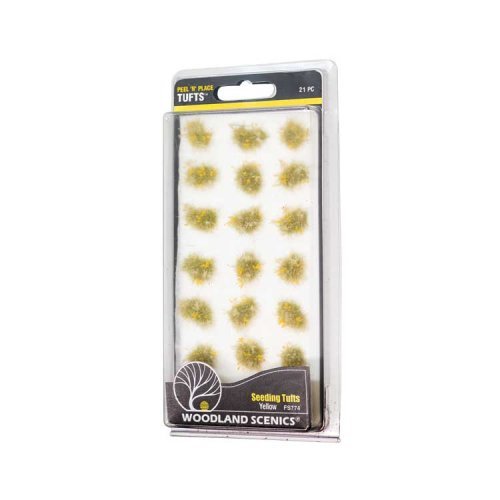 Peel `n` Place Tufts -- Yellow Seeding, All Scales, Woodland Scenics 774