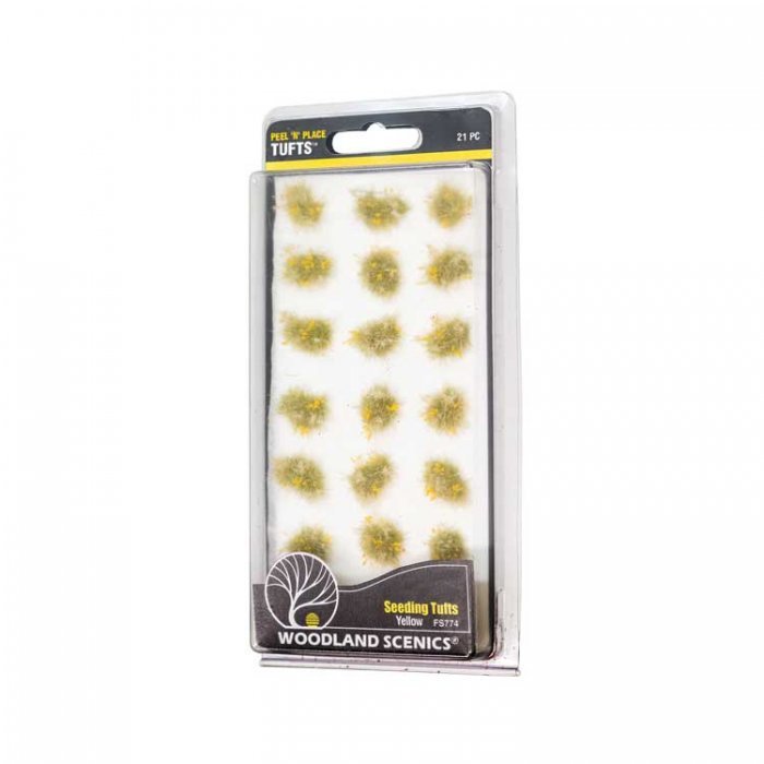 Peel `n` Place Tufts -- Yellow Seeding, All Scales, Woodland Scenics 774