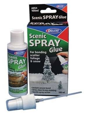 Scenic Spray Glue -- 3.4oz 100mL, All Scales, Deluxe Materials Ltd AD54