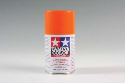 Spray Lacquer for Plastics 3.4oz 100ml Can -- TS-98 Pure Orange, All Scales, Tamiya Paints 85098