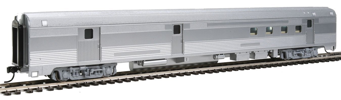 85′ Budd Baggage-Railway Post Office - Ready To Run -- Painted, Unlettered (silver), HO, WalthersMainline 30300