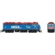 EMD F40PHM-2 - ESU LokSound V5 Sound and DCC -- Metra 214 (blue, red, black, white, Operation Lifesaver Logo), N, Rapido Trains 