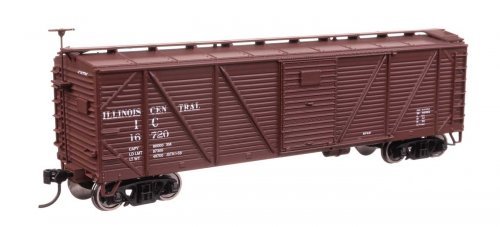 40′ ARA Single Sheathed Boxcar - Ready to Run -- Illinois Central 16720, HO, WalthersMainline 40715