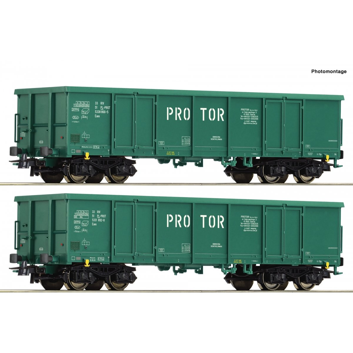 Open goods wagons -- Offene Güterwagen -- 2-piece set - HO - Roco Fleischmann 77032