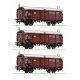 Sliding roof wagons -- Schiebedachwagen -- 3-piece set - HO - Roco Fleischmann 77050