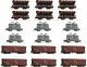 18 piece display: Marshalling yard/bulk goods, DB, HO, Roco 6600330