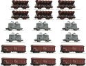 18 piece display: Marshalling yard/bulk goods, DB, HO, Roco 6600330