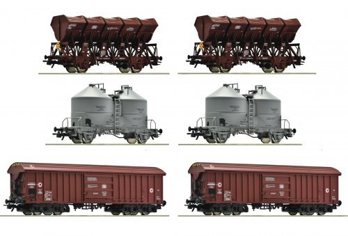 6 piece display: Marshalling yard/bulk goods, DB, HO, Roco 6600329