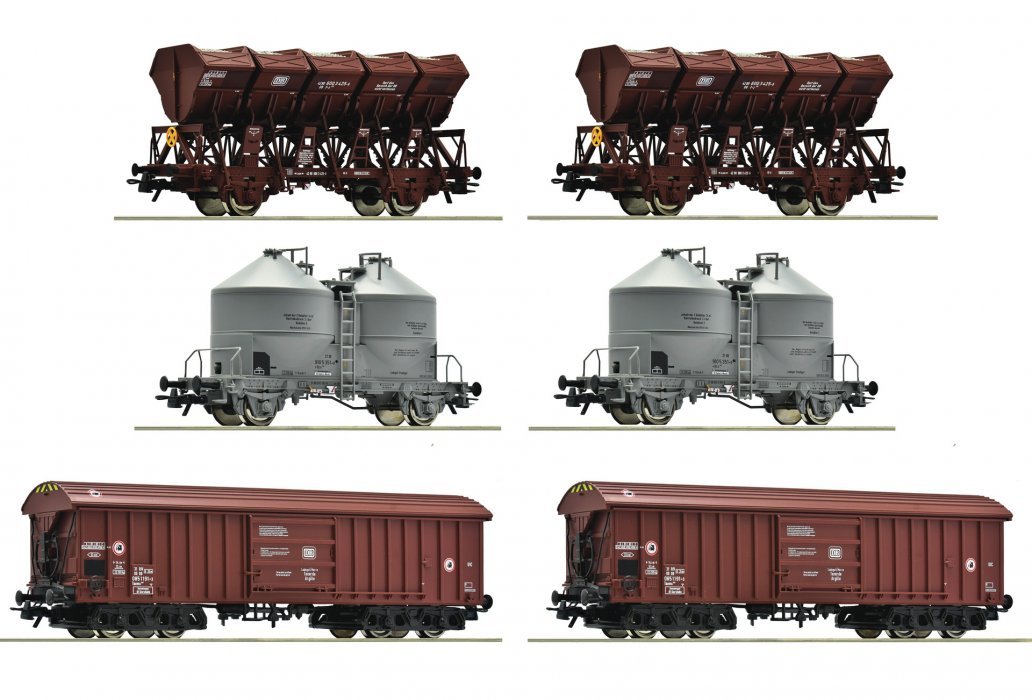 6 piece display: Marshalling yard/bulk goods, DB, HO, Roco 6600329