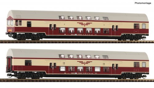 2 piece set (1): Double-deck coaches "Sputnik", DR, TT, Roco 6280045