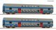 2 piece set: Double-deck coaches, CD, TT, Roco 6280044
